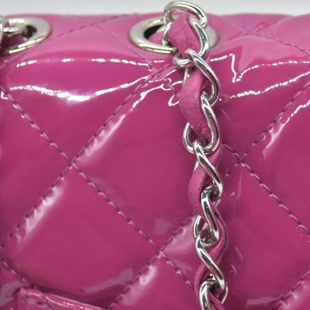 Chanel CC Quilted Patent Leather Crossbody Bag